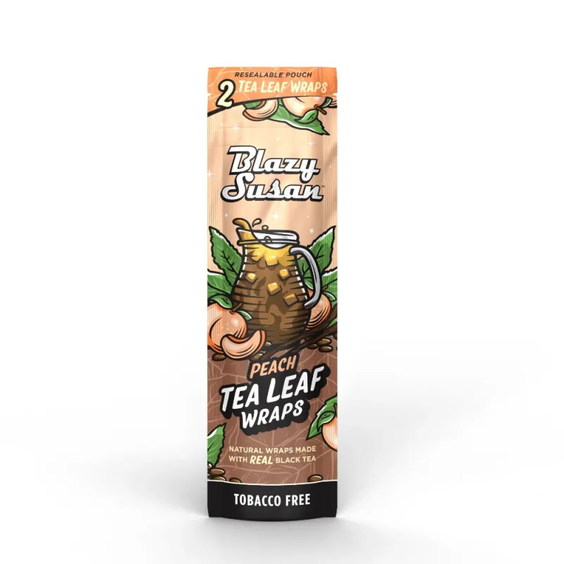 Blazy Susan Tea Leaf Wraps | 2pc Peach