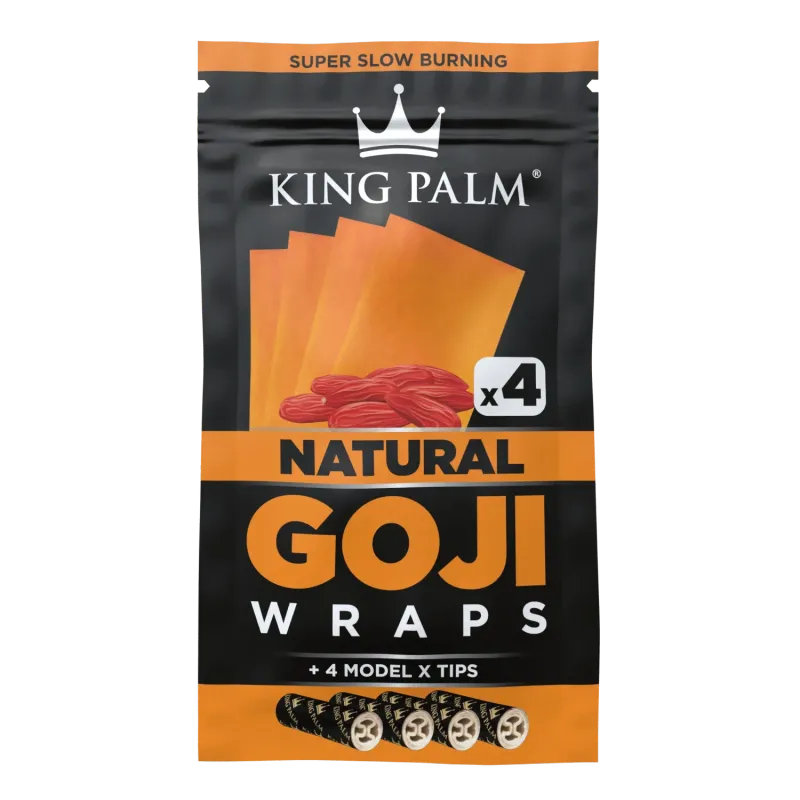 King Palm Goji Wraps &amp; Filter Tips | 4pc Natural