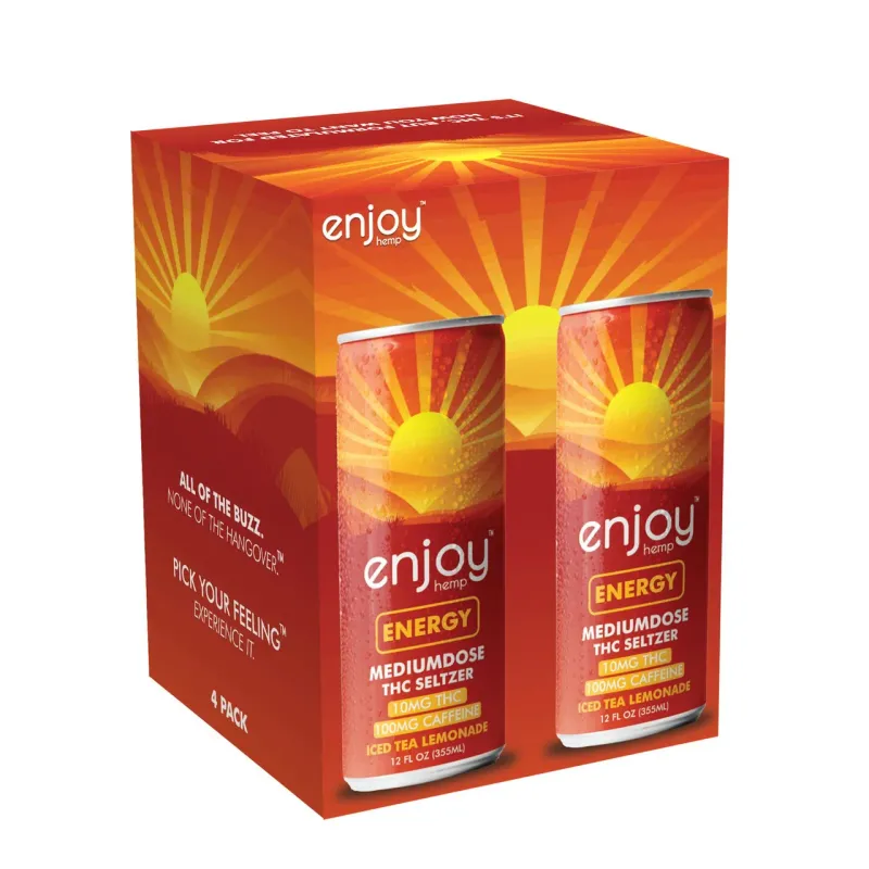Enjoy: Energy 10mg THC + 100mg Caffeine Iced Tea Lemonade 4pck