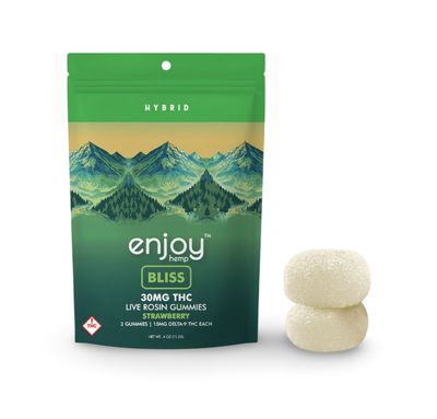 Enjoy: Live Rosin 15mg Delta 9 THC Bliss Hybrid (2 pack)