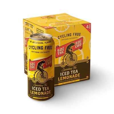 Cycling Frog: THC + CBD Iced Tea Lemonade, 4PK Cycling Frog: THC + CBD Iced Tea Lemonade, 4PK