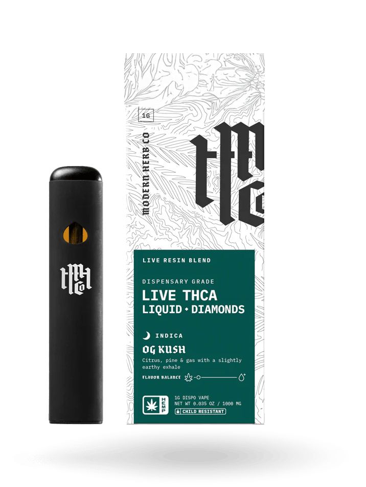 Modern Herb Co: OG Kush Liquid Diamonds Indica Disposable Modern Herb Co: OG Kush Liquid Diamonds Indica Disposable