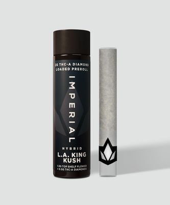 Imperial: THCa 2G Loaded Prerolls - L.A. Kush King - Hybrid Imperial: THCa 2G Loaded Prerolls - L.A. Kush King - Hybrid