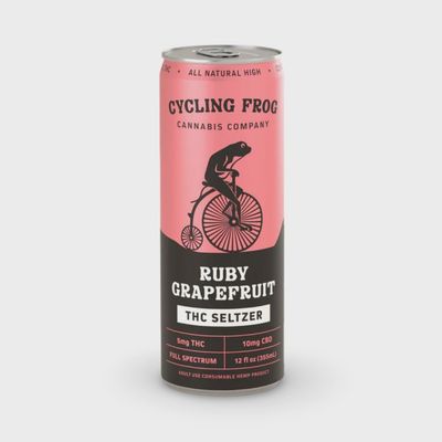 Cycling Frog: Ruby Grapefruit 5mg THC + 10mg CBD Seltzer