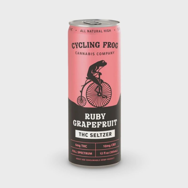 Cycling Frog: Ruby Grapefruit 5mg THC + 10mg CBD Seltzer