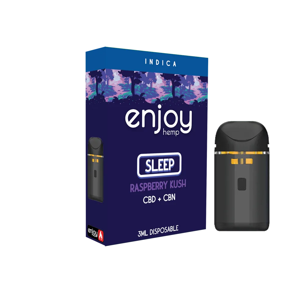 Enjoy: Live Rosin Sleep CBD + CBN 2.2g Disposable Vape- Berry Kush