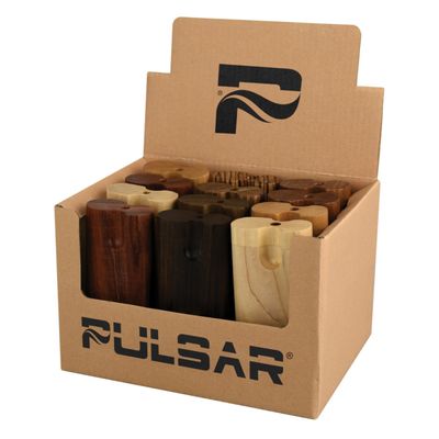 Pulsar: Wood Twist Top Dugout w/ One Hitter Pipe