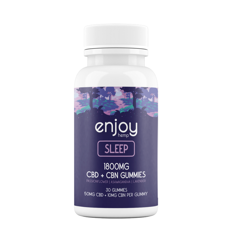 Enjoy: Full Spectrum CBD Sleep Gummies + CBN + Ashwaghanda + Lavender + Passionflower