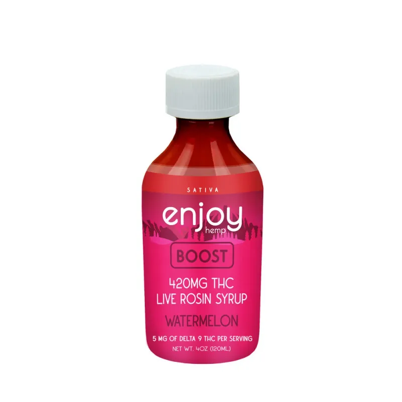 Enjoy Hemp: Live Rosin Delta 9 THC Syrup / Boost Watermelon