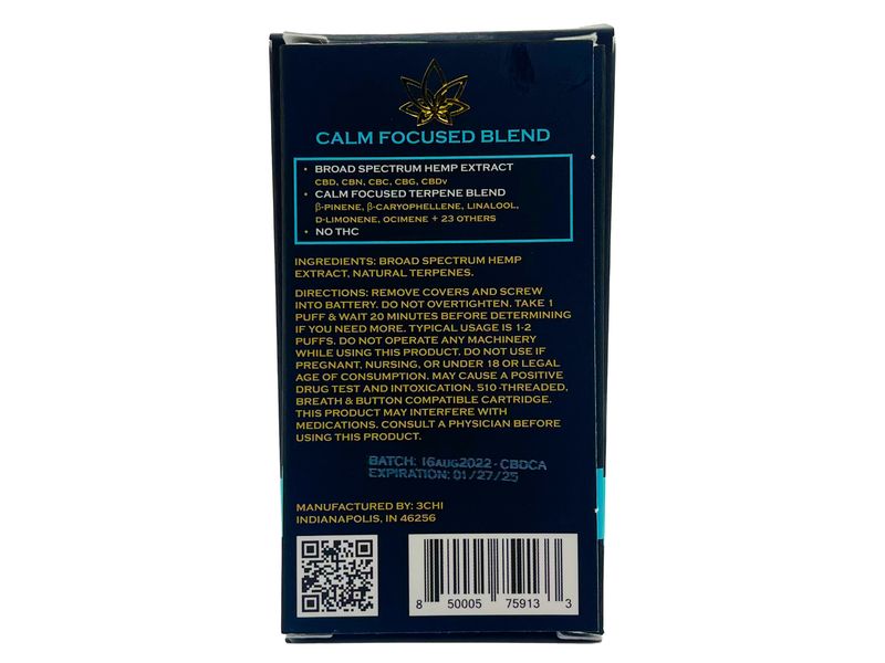 3Chi: Calm CBD Vape Cartridge