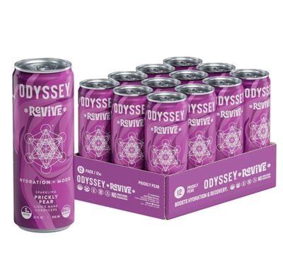 Odyssey: Prickly Pear Revive Sparkling Mushroom Energy Drink
