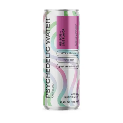 Psychedelic Water - Hibiscus + Lime Sparkling Kava Water