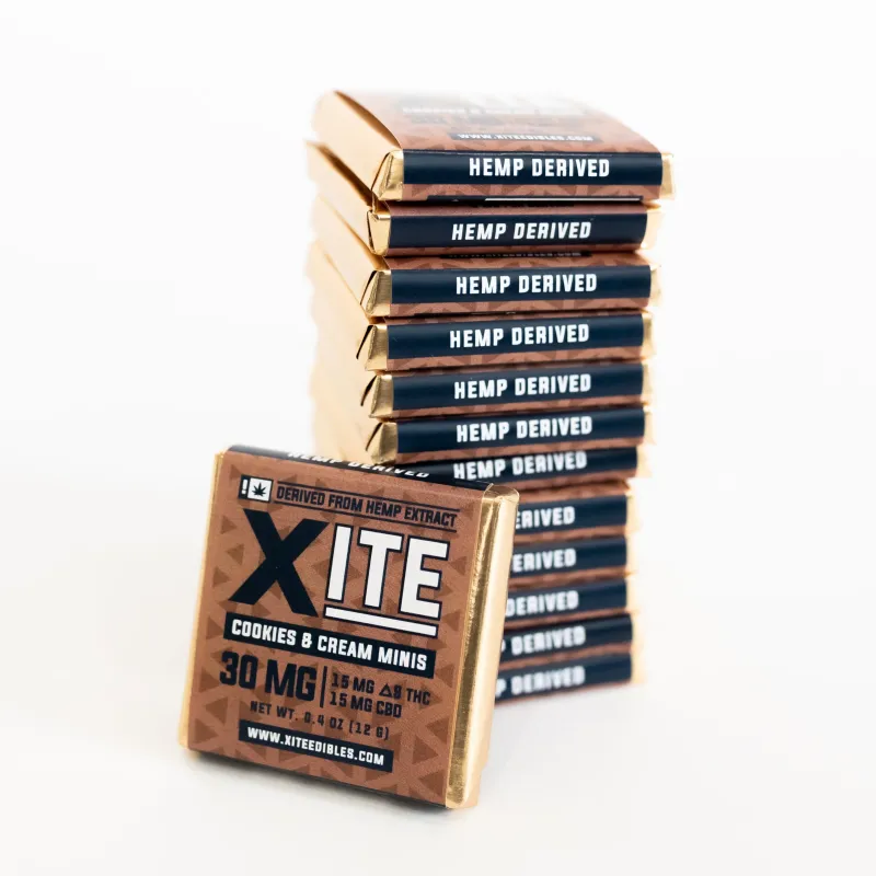 Xite: Cookies and Cream Chocolate Mini's 1:1 THC:CBD