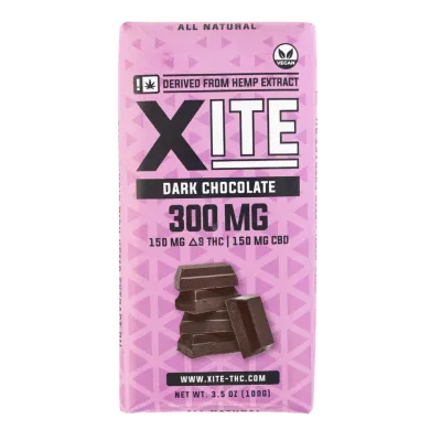 Xite: 300mg Dark Chocolate bar 1:1 THC/CBD