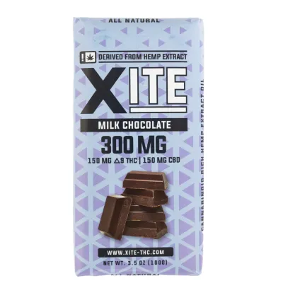 Xite: 300mg Milk Chocolate Bar 1:1 THC-CBD