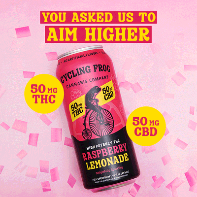 Cycling Frog: THC + CBD Raspberry Lemonade Seltzer