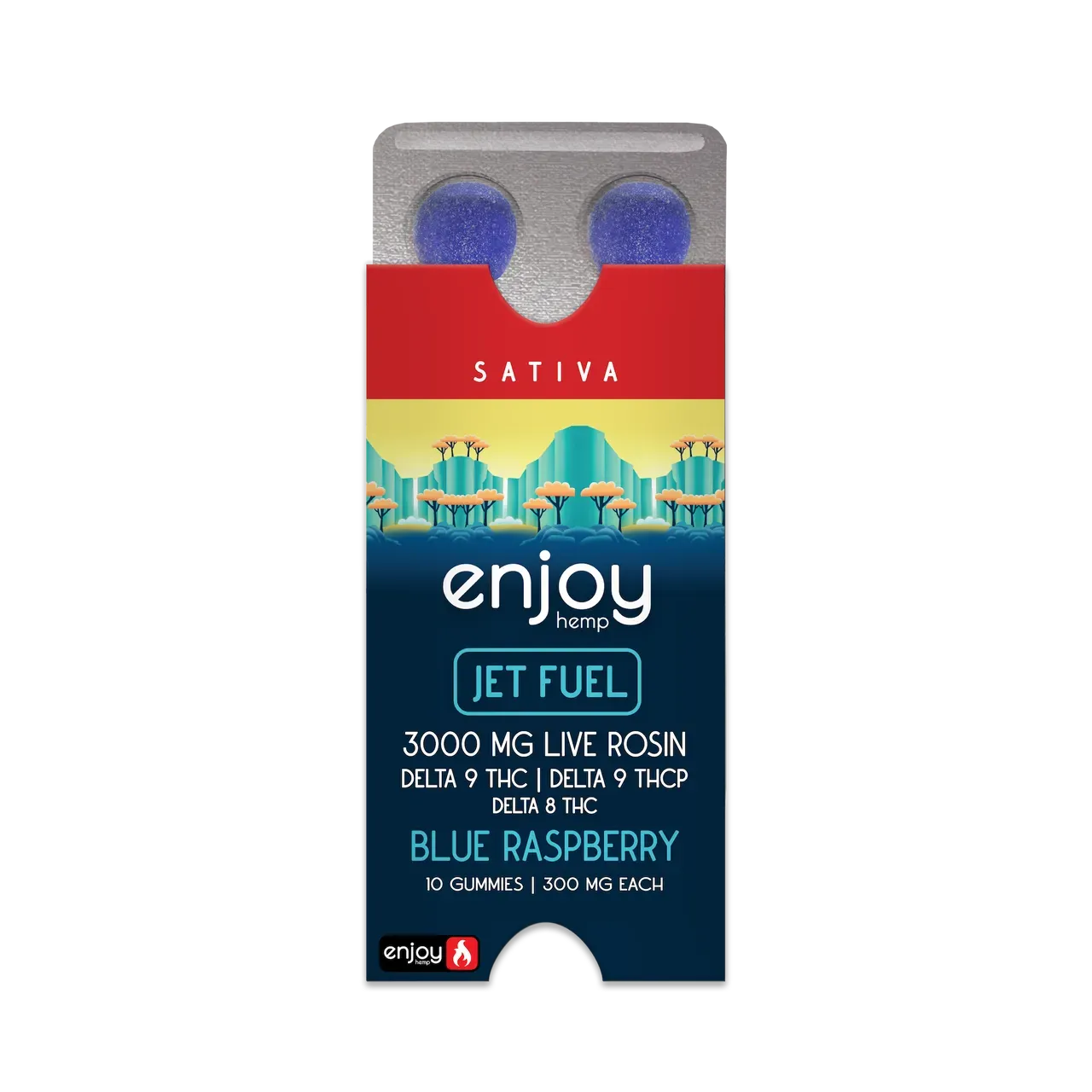 Enjoy: 300mg THC + THCp Live Rosin Jet Fuel- Blue Raspberry