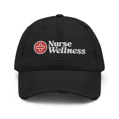 Nurse Wellness Embroidered Distressed Dad Hat
