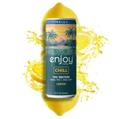 Enjoy: Chill 50mg THC + 5mg CBN Lemon Seltzer - Indica