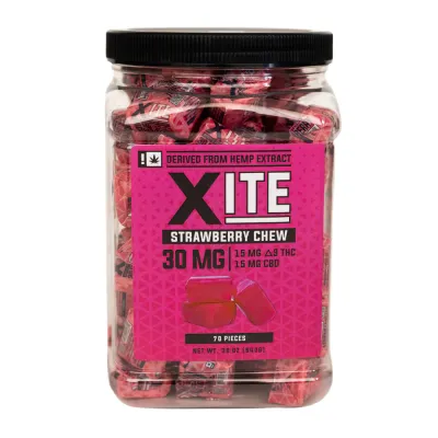 Xite: Strawberry Chews 1:1 THC:CBD 70ct Jar