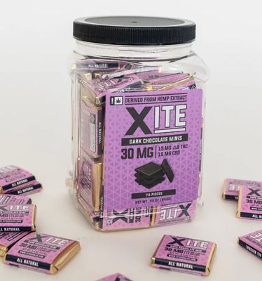 Xite: Dark Chocolate Minis 1:1 THC:CBD 70ct Jar