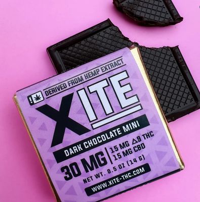 Xite: Dark Chocolate Minis 1:1 THC:CBD 70ct Jar