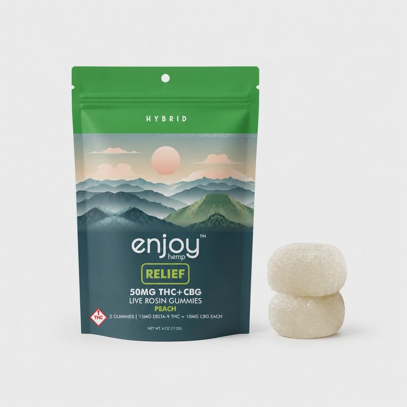Enjoy: Live Rosin 15mg Delta 9 THC + CBG Relief (Hybrid)