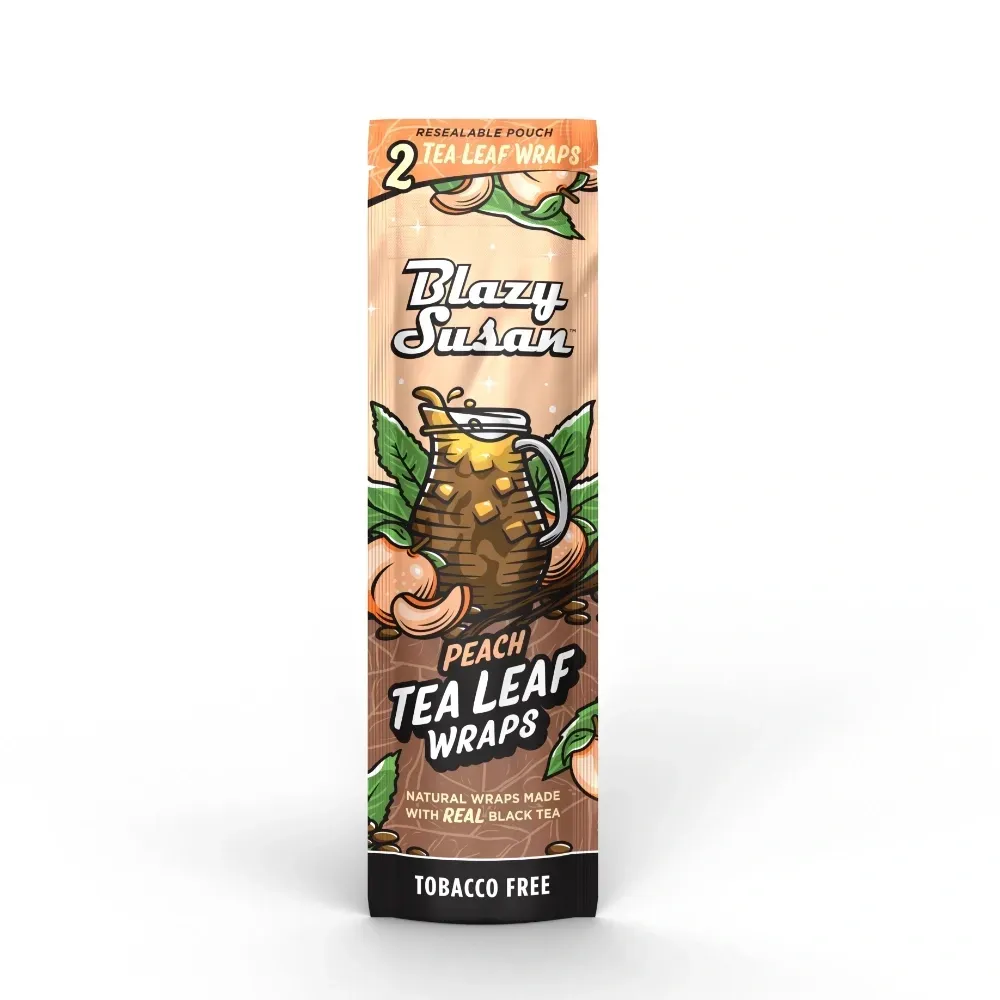 Blazy Susan Tea Leaf Wraps | 2pc Peach