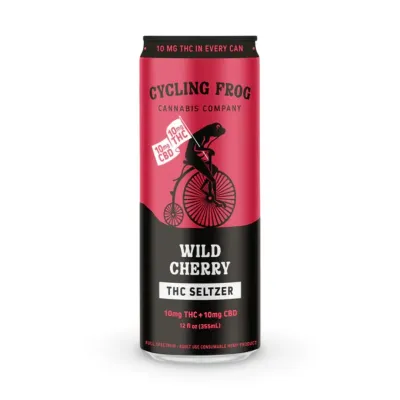 Cycling Frog: Wild Cherry 10mg THC + 10mg CBD Seltzer