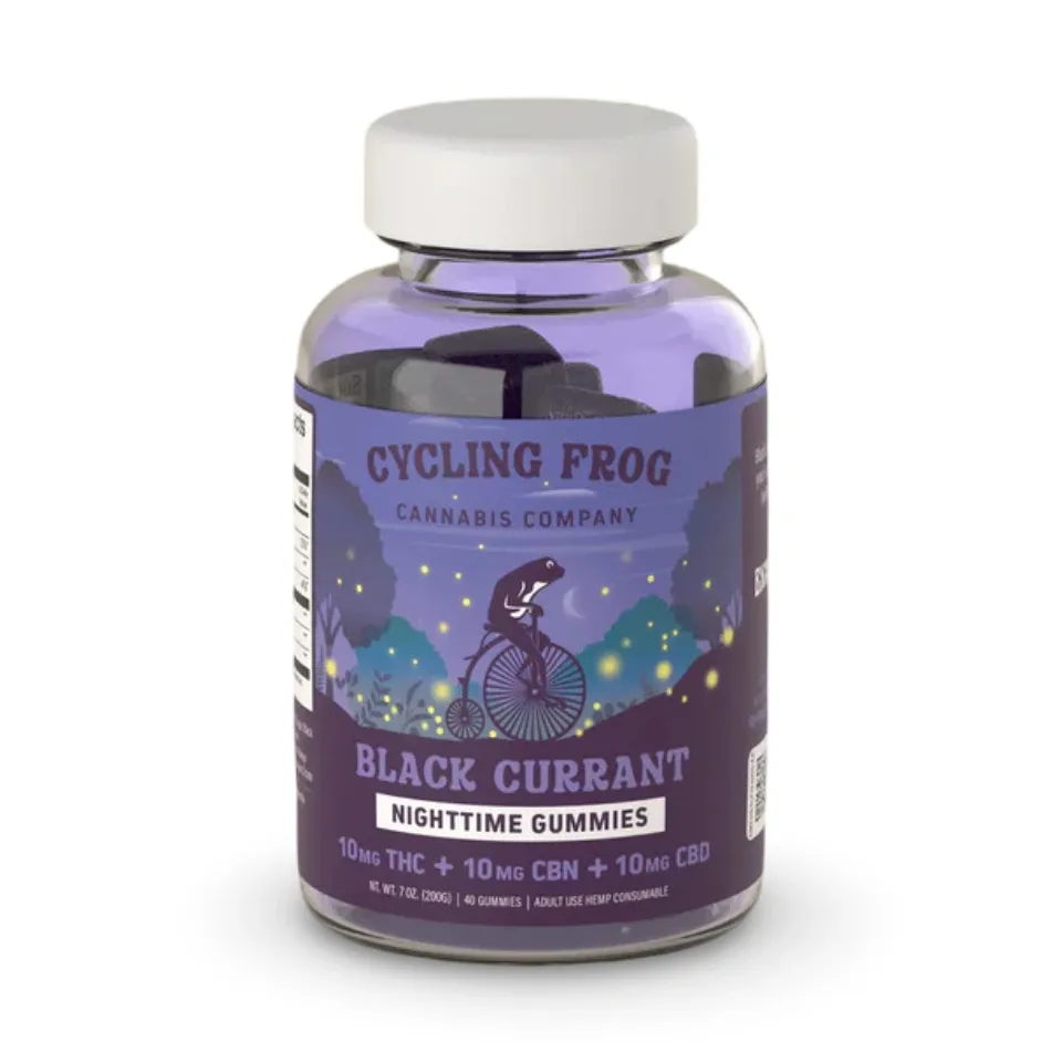 Cycling Frog: Black Currant 10mg THC + CBN Nighttime Gummies