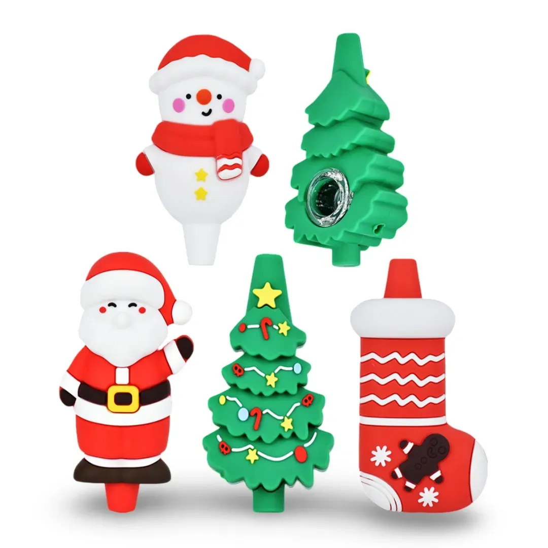Christmas Collection Silicone Hand Pipe