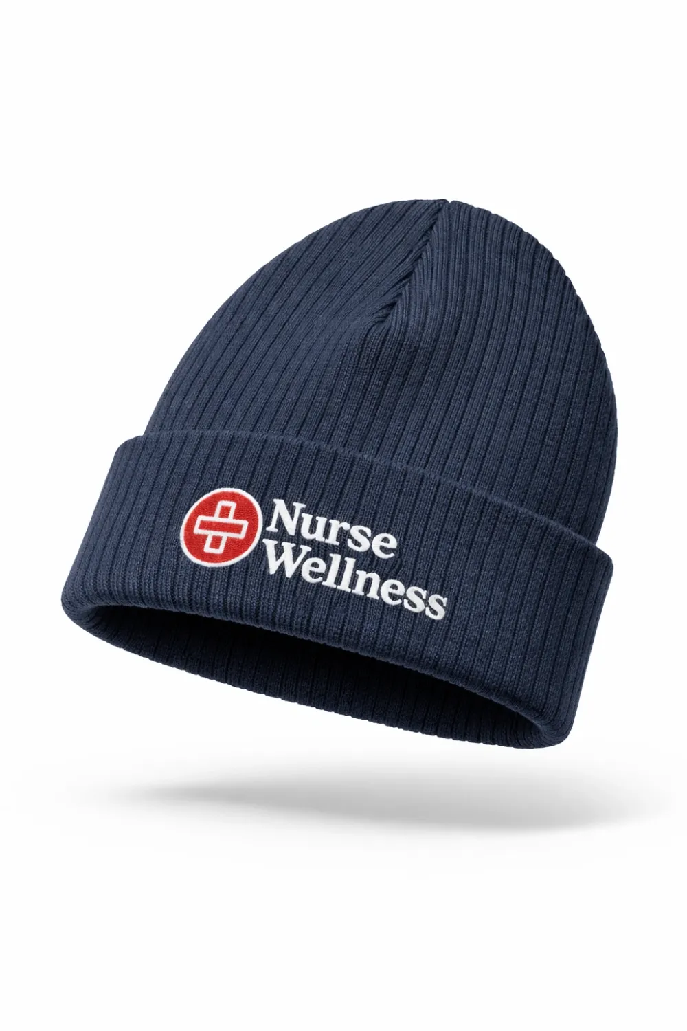 Nurse Wellness: Navy Blue Rib Knit Beanie