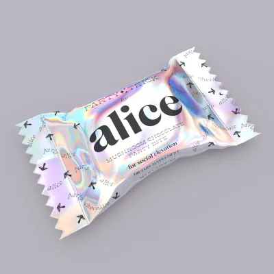 Alice: Party Trick Mushroom Chocolates for Social Elevation - Singles