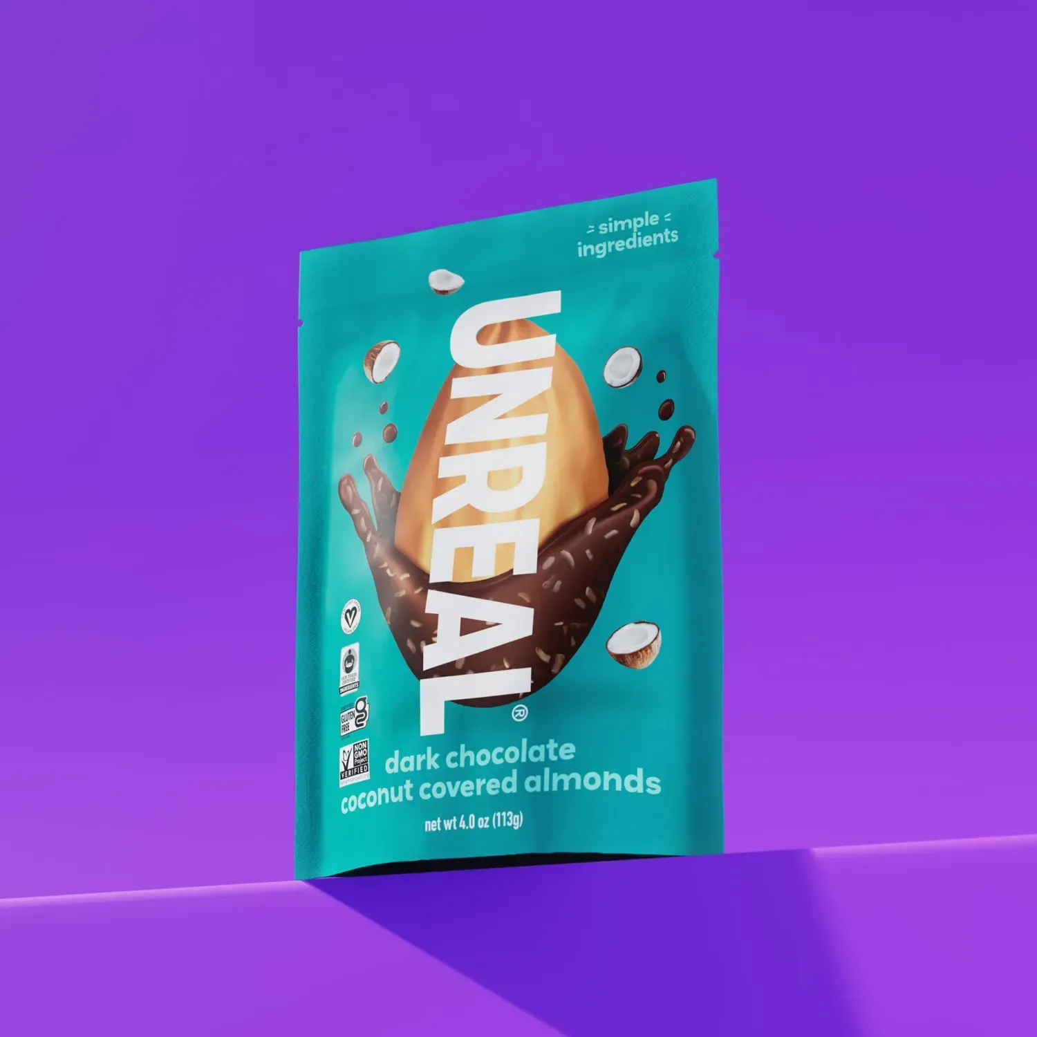 Unreal: Dark Chocolate Coconut Covered Almonds
