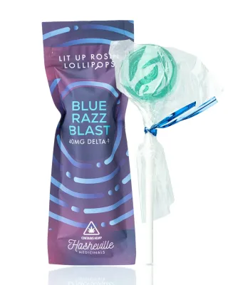 Hashville Medicinals: Blue Razz Blast THC Rosin Lollipop
