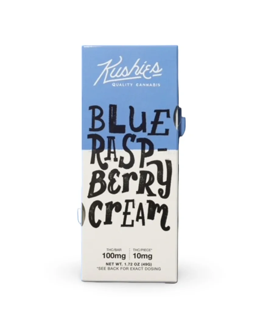 Kushies: Blue Raspberry Cream THC Chocolate Bar