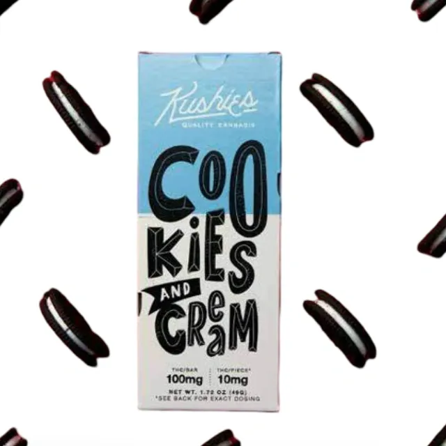 Kushies: Cookies and Cream THC Chocolate Bar