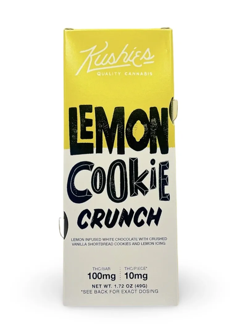 Kushies: Lemon Cookie Crunch THC Chocolate Bar