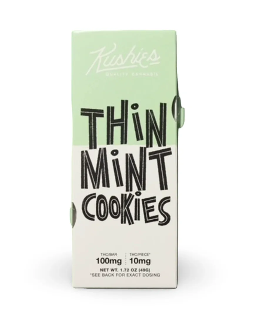 Kushies: Thin Mint Cookies THC Chocolate Bar