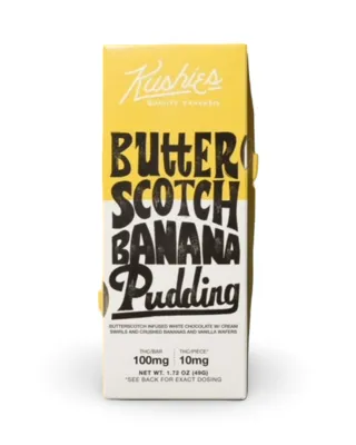 Kushies: Butterscotch Banana Pudding THC Chocolate Bar