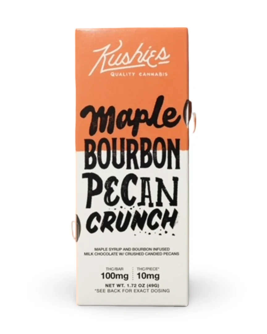 Kushies: Maple Bourbon Pecan Crunch THC Chocolate Bar