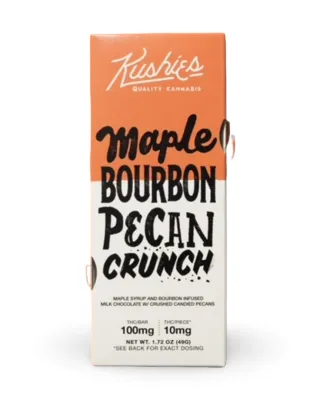 Kushies: Maple Bourbon Pecan Crunch THC Chocolate Bar