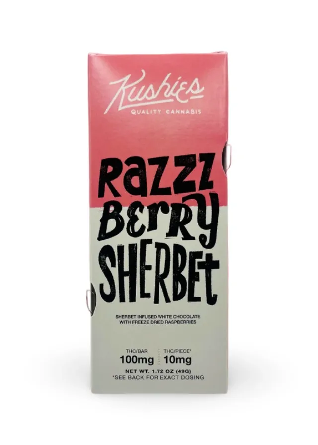Kushies: Razzzberry Sherbet THC Chocolate Bar
