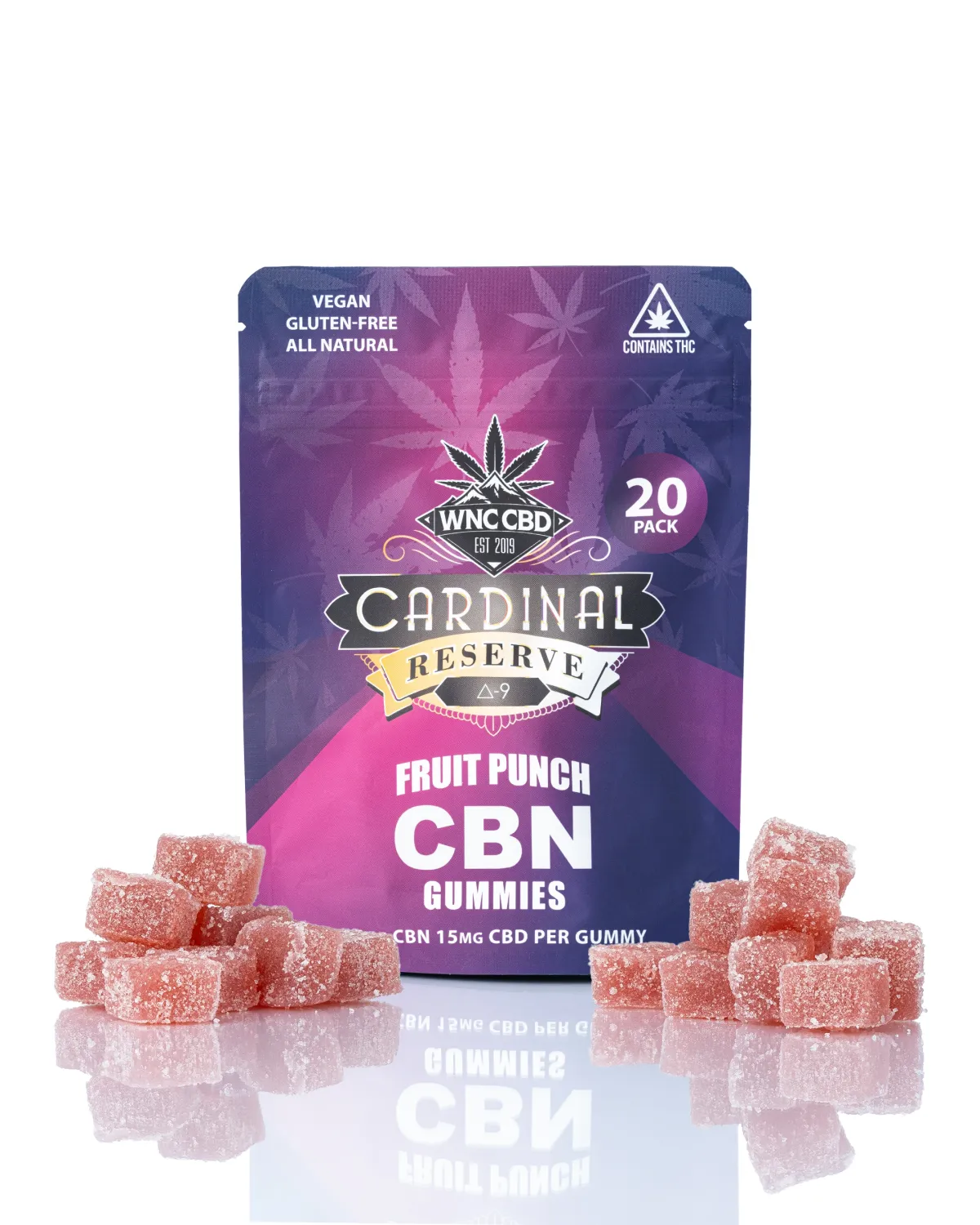 WNC: Fruit Punch CBN Gummies - 20 Count