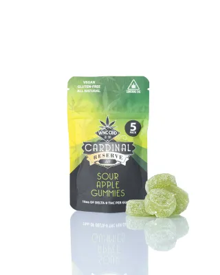 Cardinal Reserve: Sour Apple THC Gummies - 5 Count