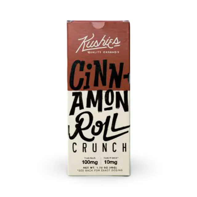 Kushies: Cinnamon Roll Crunch THC Chocolate Bar