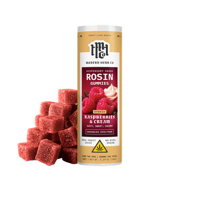 Modern Herb Co: Raspberries &amp; Cream Hybrid Rosin Gummies - 30ct