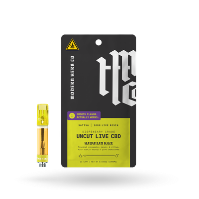 Modern Herb Co: Hawaiian Haze Sativa CBD Vape Cartridge - 1g