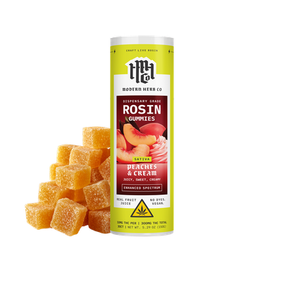 Modern Herb Co: Peaches &amp; Cream Sativa Rosin Gummies - 30ct