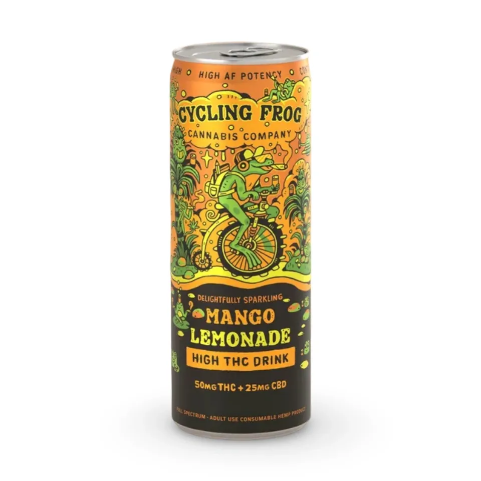 Cycling Frog: THC + CBD Mango Lemonade Seltzer